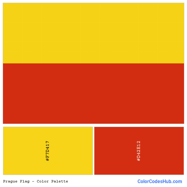Prague flag color palette