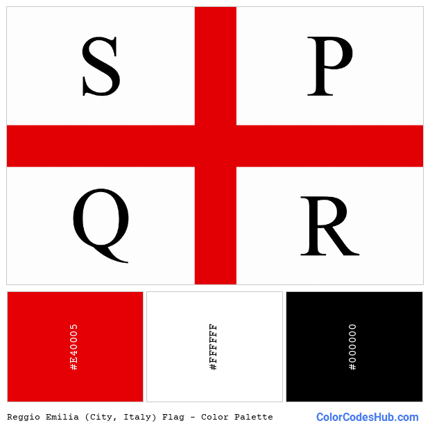 Reggio Emilia (City, Italy) flag color palette