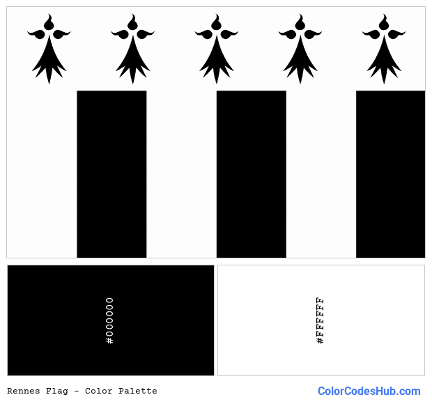 Rennes flag color palette