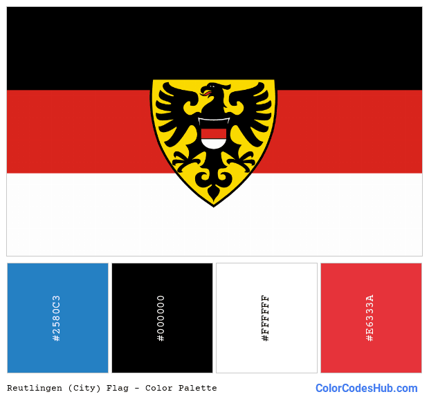 Reutlingen (City) flag color palette