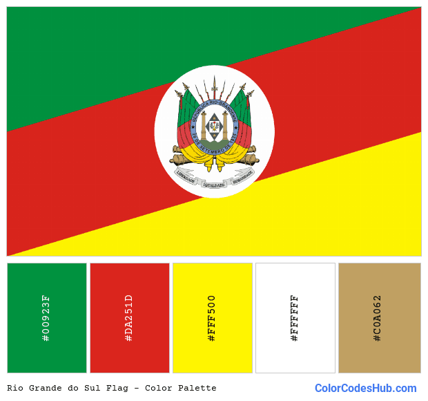 Rio Grande do Sul flag color palette