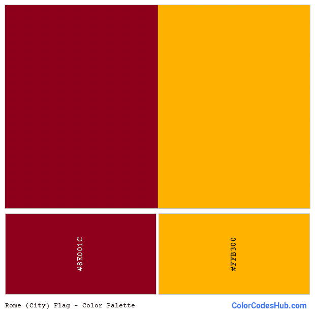 Rome (City) flag color palette