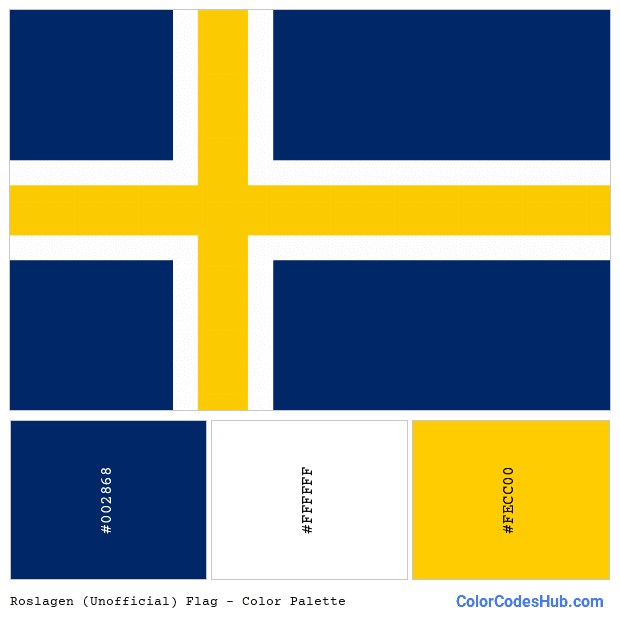 Roslagen (Unofficial) flag color palette