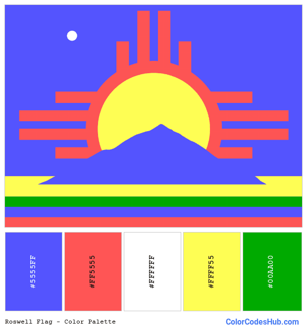 Roswell flag color palette