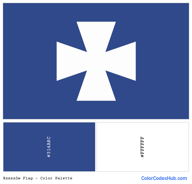 Rzeszów flag color palette