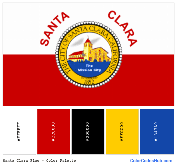 Santa Clara flag color palette