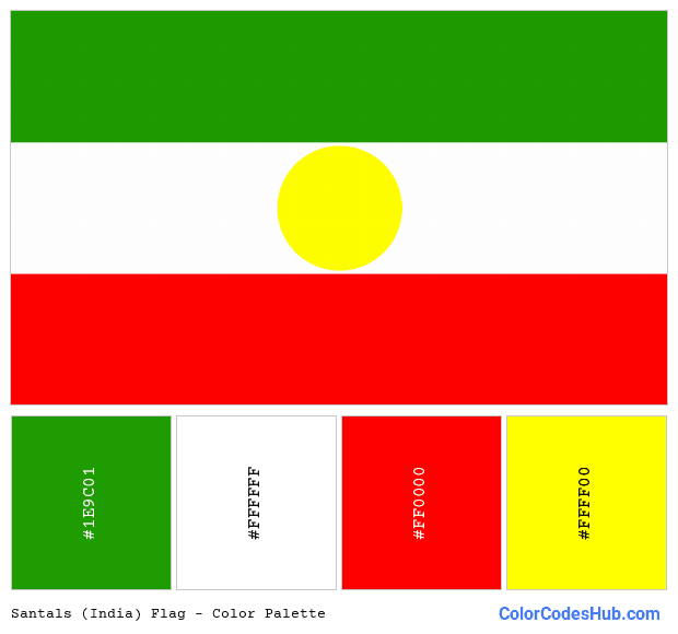 Santals (India) flag color palette