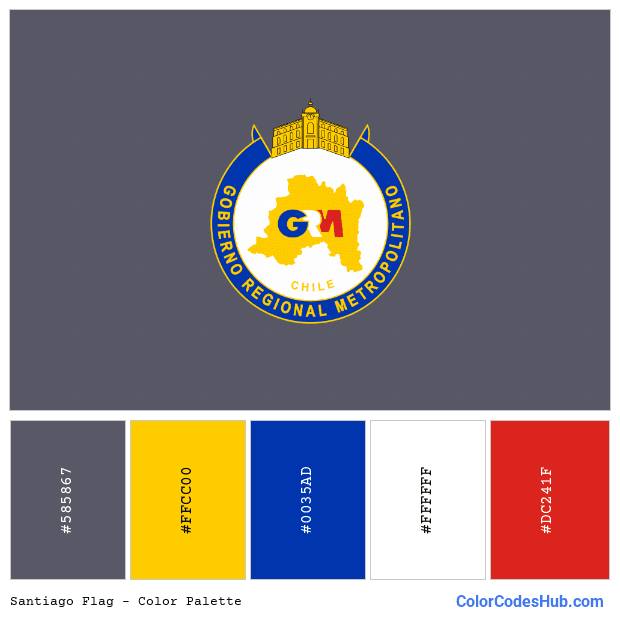 Santiago flag color palette