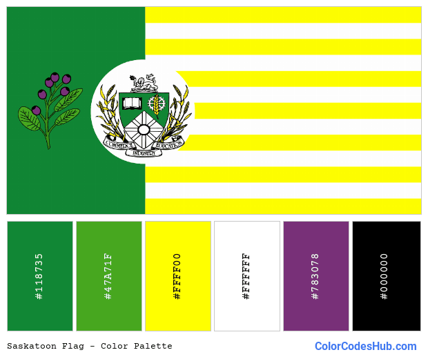 Saskatoon flag color palette