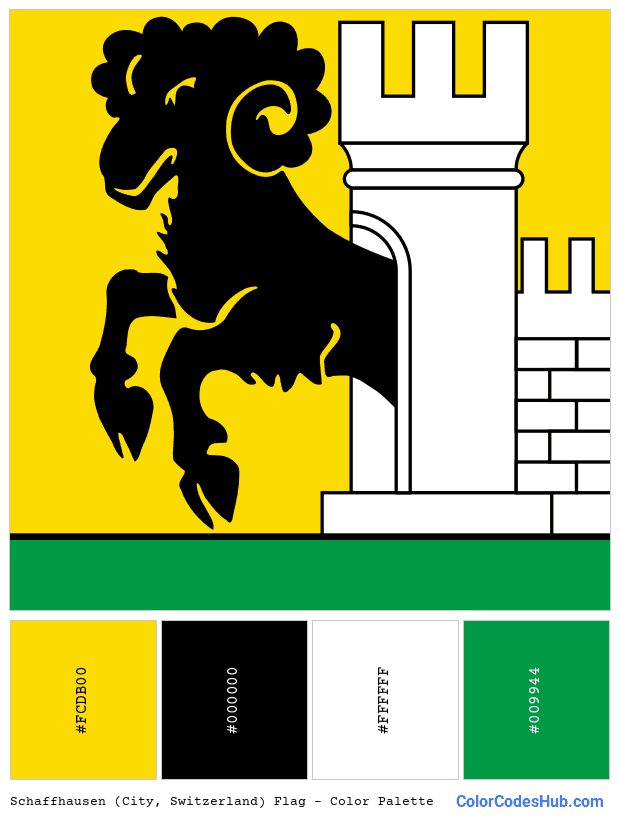 Schaffhausen (City, Switzerland) flag color palette