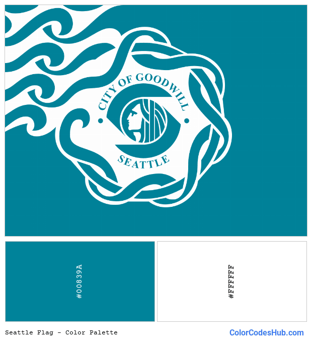 Seattle flag color palette