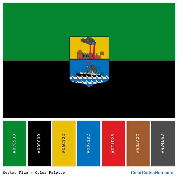 Sestao flag color palette