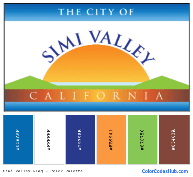Simi Valley flag color palette