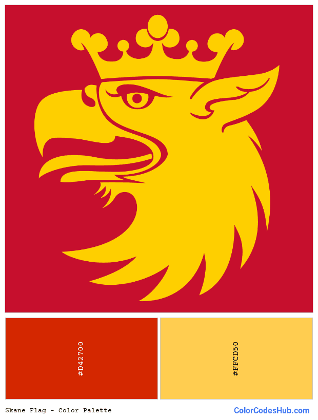 Skane flag color palette