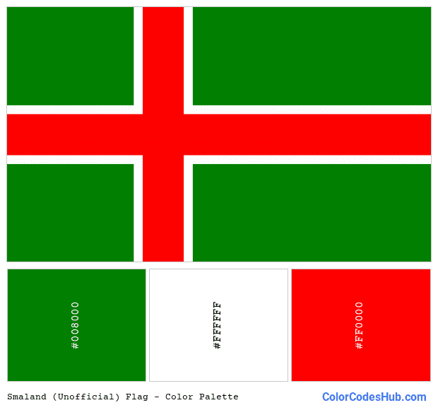 Smaland (Unofficial) flag color palette