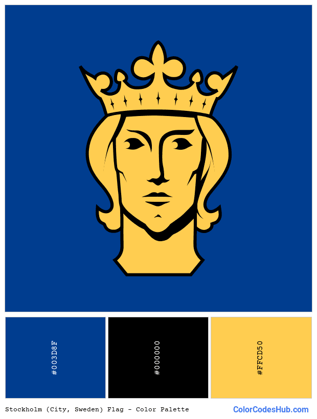 Stockholm (City, Sweden) flag color palette