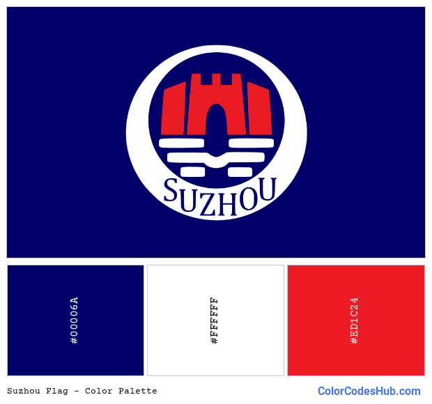 Suzhou flag color palette