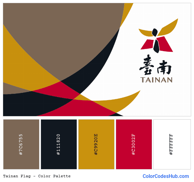 Tainan flag color palette
