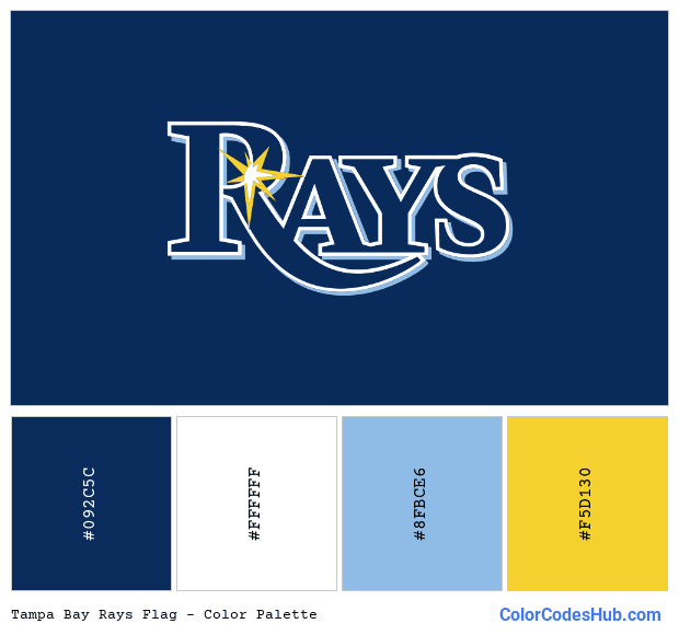 Tampa Bay Rays flag color palette