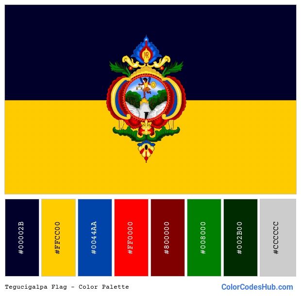 Tegucigalpa flag color palette