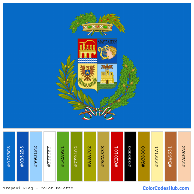 Trapani flag color palette