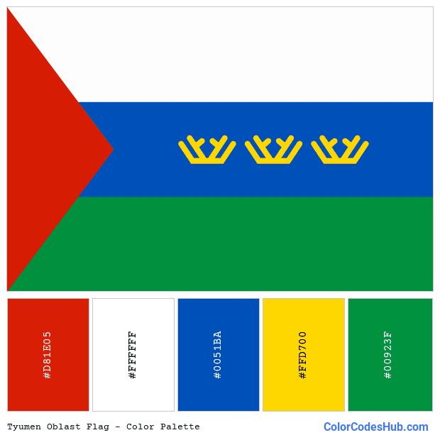 Tyumen Oblast flag color palette