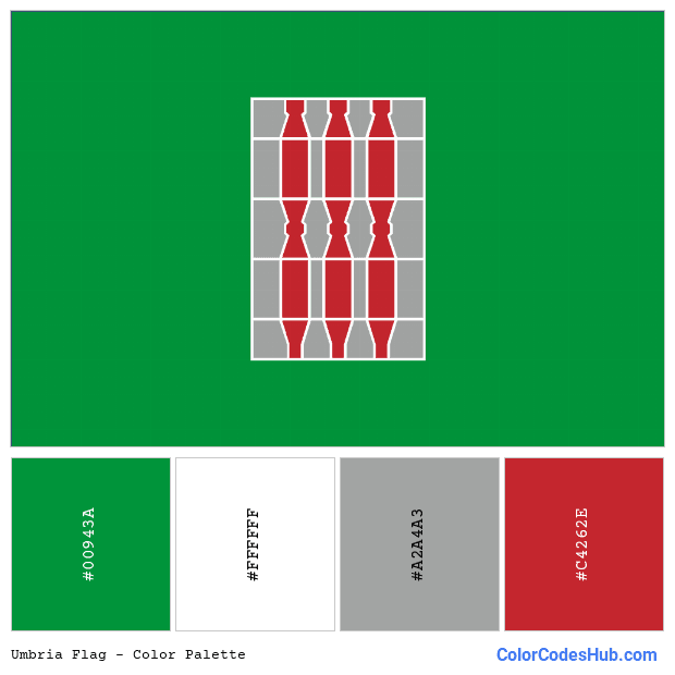 Umbria flag color palette