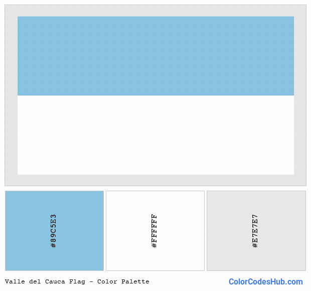 Valle del Cauca flag color palette