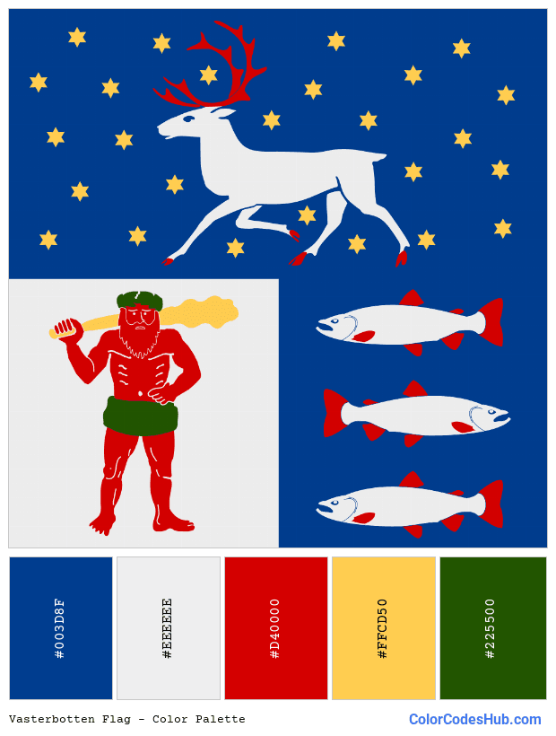 Vasterbotten flag color palette