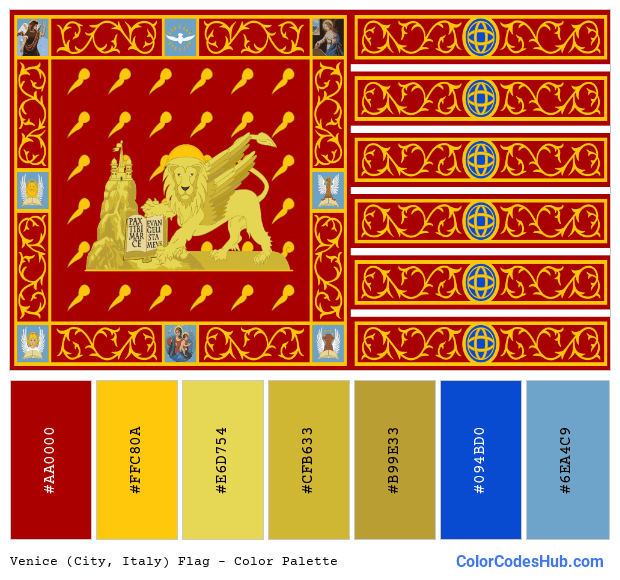 Venice (City, Italy) flag color palette