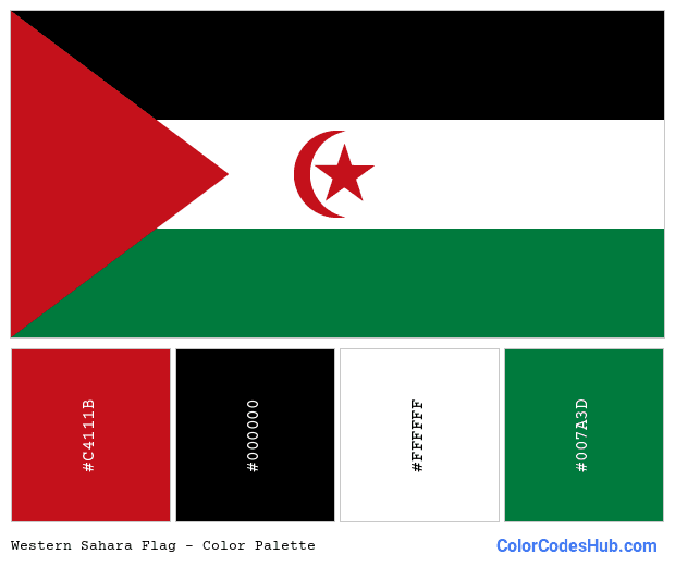 Western Sahara flag color palette