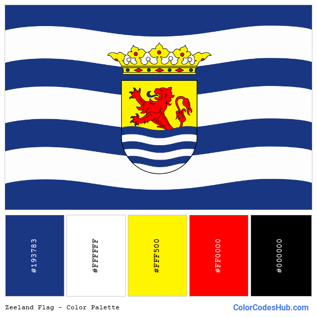 Zeeland flag color palette