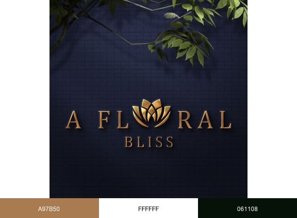 A Floral Bliss brand color palette
