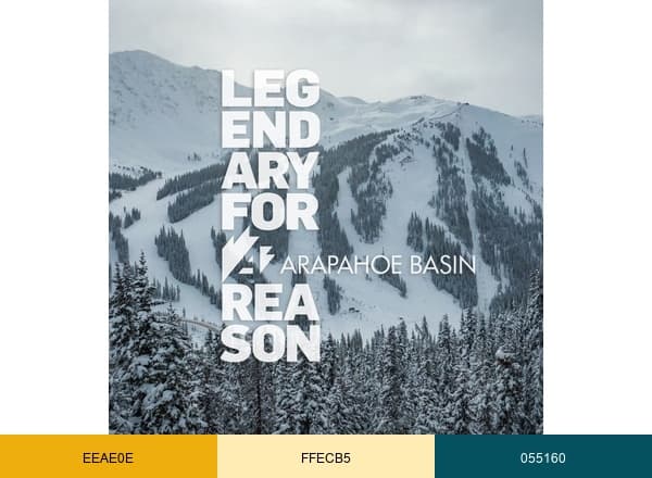 Arapahoe Basin brand color palette