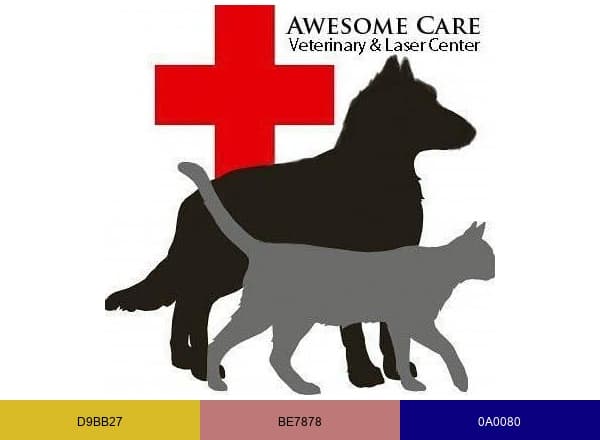 Awesome Care Veterinary Hospital brand color palette