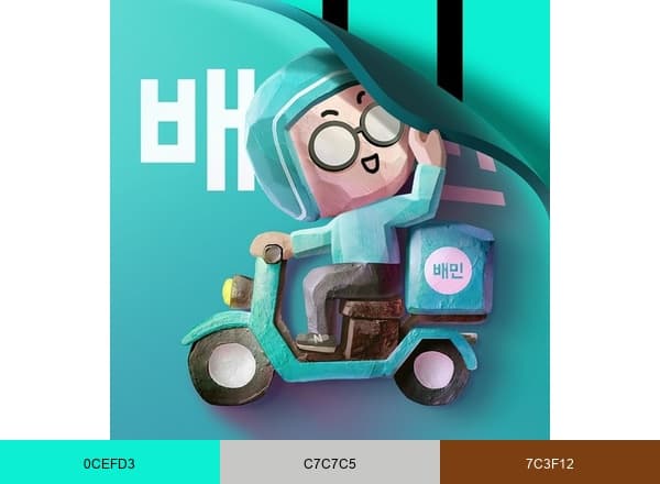 배달의민족 brand color palette