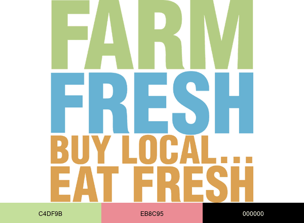 BC Farm Fresh brand color palette