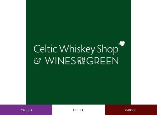 Celtic Whiskey Shop brand color palette