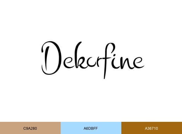 Dekorfine brand color palette