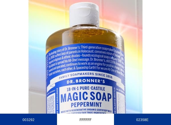Dr Bronner brand color palette
