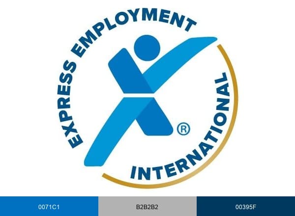 Express Employment International brand color palette
