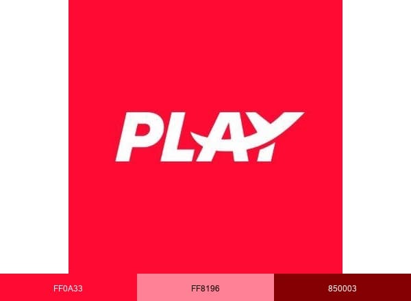 PLAY Airlines brand color palette