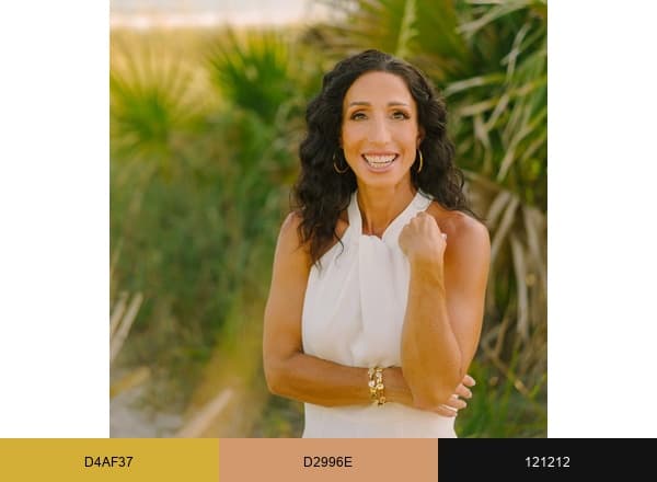 Glow Natural Wellness brand color palette