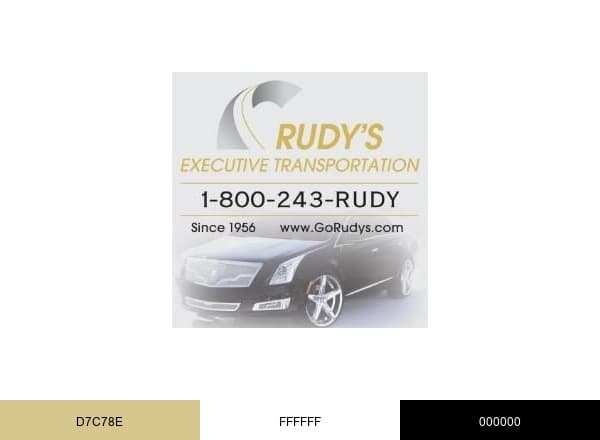 Rudy's Executive Transportation brand color palette
