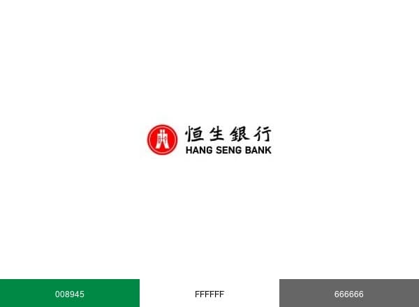 Hang Seng Bank brand color palette