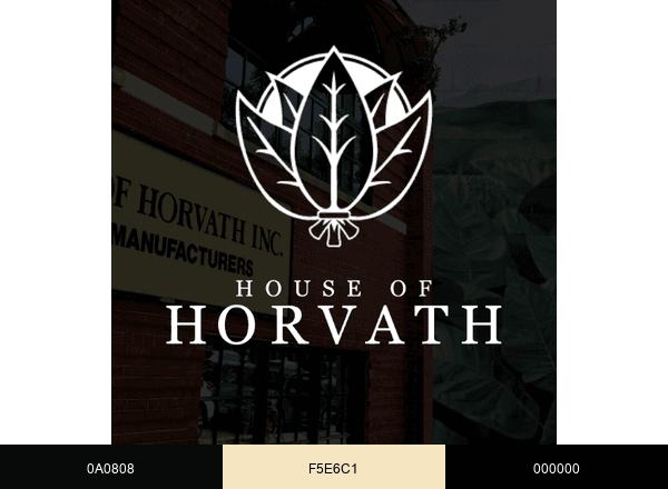 House of Horvath brand color palette