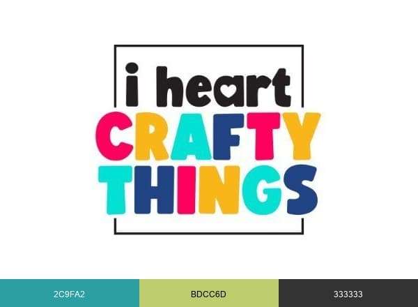 IHeart Crafty Things brand color palette