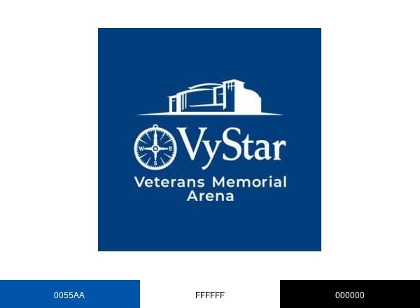 VyStar Veterans Memorial Arena brand color palette