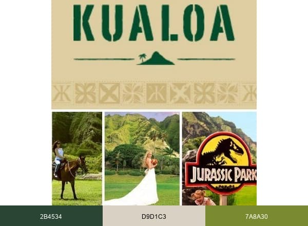 Kualoa Ranch brand color palette