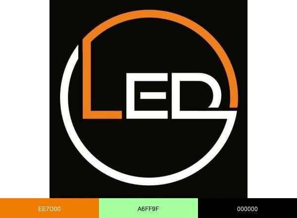 LED brand color palette